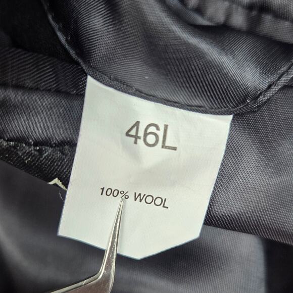 Jos. A. Bank Suit Coat Mens Size 46L Gray Pinstripe 2 button 100% Wool - Picture 9 of 15